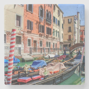 Traditionell gondola i Venedig Stenunderlägg