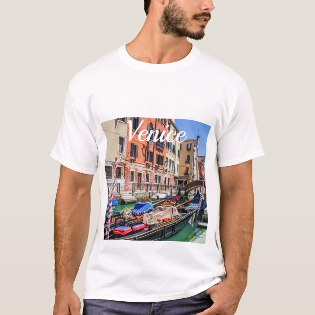 Traditionell gondola i Venedig T Shirt (Framsida)