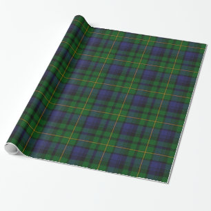 Traditionell Gordon Tartanpläd som slår in pappe Presentpapper
