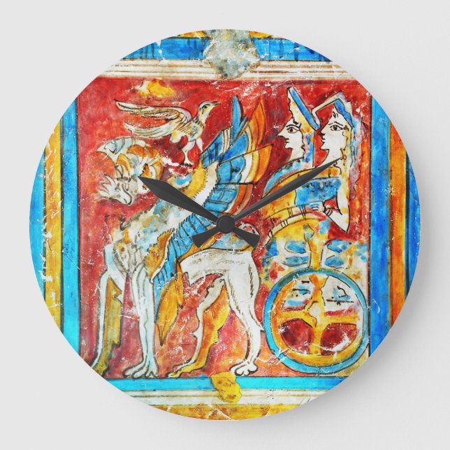 Traditionell greece Tradiek mythology wall pa Stor Klocka (Framsida)