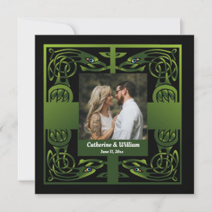 Traditionell Grönt Irish Celtic Inbjudningar