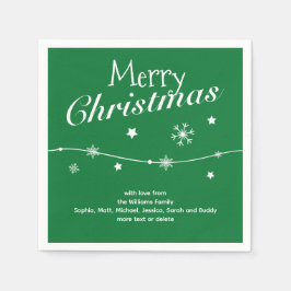 Traditionell Grönt - julklackor Pappersservett
