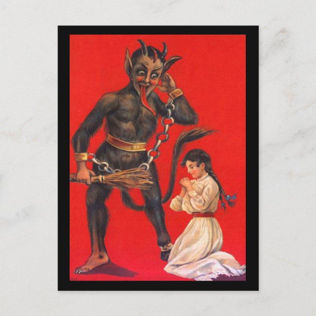 Traditionell Gruss Vom Krampus vykort (Framsida)