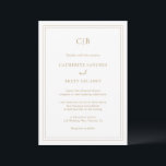 Traditionell Guld Elegant bröllop Inbjudningar<br><div class="desc">Klassisk bröllopsinbjudan med ditt monogram och bröllop i faux guld omgiven av en dubbla gräns. Teckensnittet och gräns färger kan ändras till valfri färg genom att klicka på knappen "anpassa". En traditionell inbjudan till stil-bröllop med en ren och tidlös perfekt för ett formellt bröllop.</div>