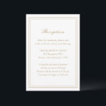 Traditionell Guld timofri Bröllop Tilläggskort<br><div class="desc">Kort för hölje i elegant bröllop med enkel och klassisk utformning.</div>