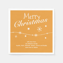 Traditionell - guldsiga julklackor i Orangen Pappersservett