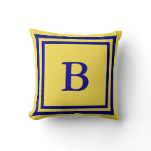 Traditionell Gult och marinblått monogram