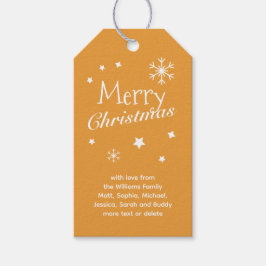 Traditionell - gyllene Orange - Juletiketter Presentetikett