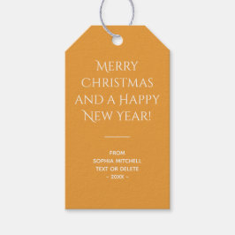 Traditionell - gyllene Orange - Märkre med minimal Presentetikett