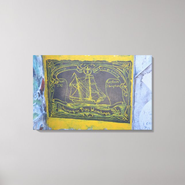 Traditionell hamnkonst canvastryck (Framsida)