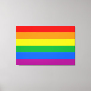 Traditionell HBTQ-stolthetsflagga Canvastryck