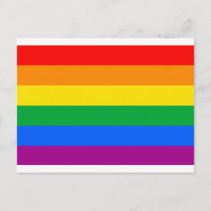Traditionell HBTQ-stolthetsflagga Vykort