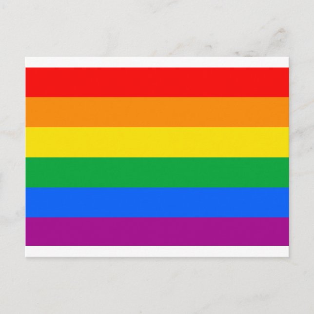 Traditionell HBTQ-stolthetsflagga Vykort (Framsida)