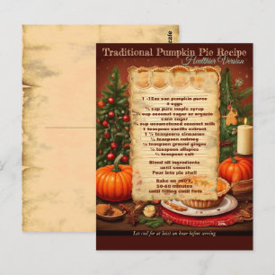 Traditionell Healthier Pumpkin Paj Recipe Vykort