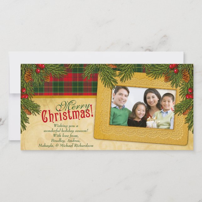 Traditionell Helgdag för julfotboll Julkort (Framsida)