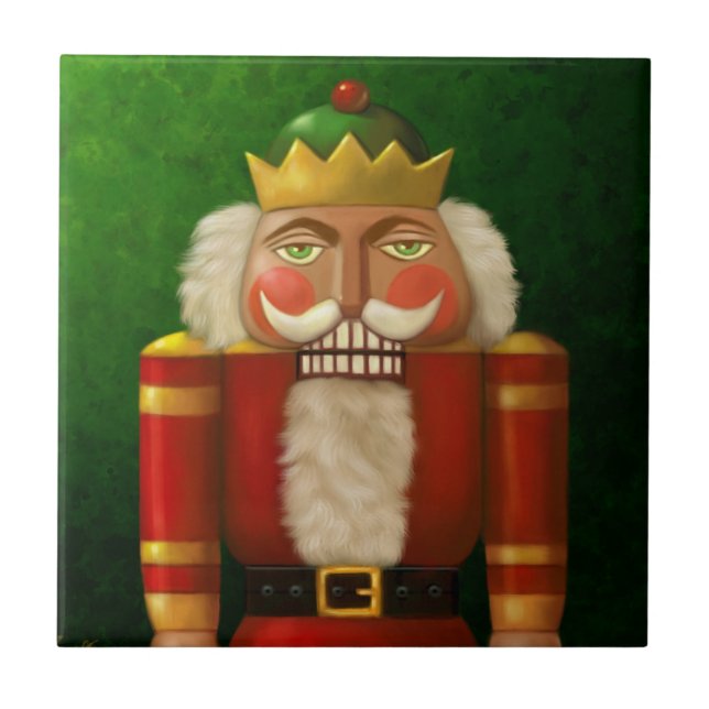Traditionell Helgdag Nutcracker Tile Kakelplatta (Framsidan)