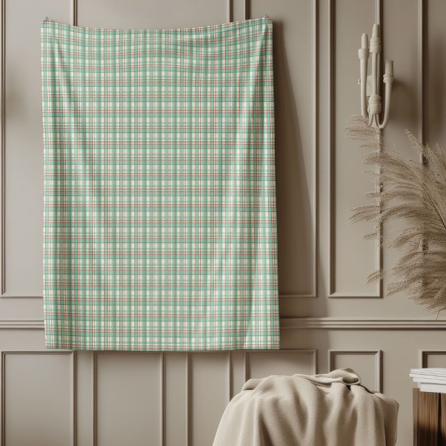 Traditionell Helgdag Play Blanket för att ge ut Fleecefilt (Traditional Holiday Plaid Blanket for Gifting)