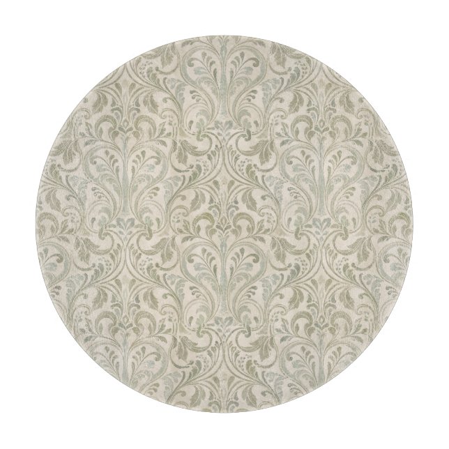 Traditionell heminredning Klassisk kräm Damask Flo (Framsidan)