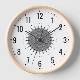 Traditionell heminredning - minimalistisk vit stor klocka