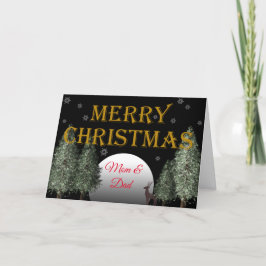 Traditionell Hjort i Mamma Moonlit Helgkort