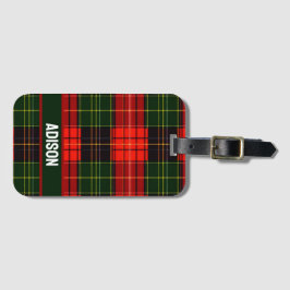 Traditionell Holiday Plaid Bagagebricka