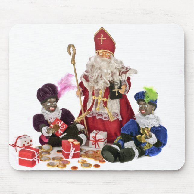 Traditionell holländsk kultur: Jultomten och svart Musmatta (Framsidan)