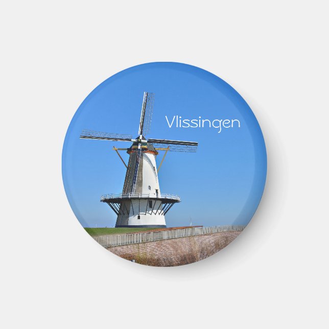 Traditionell holländsk väderkvarn magnet (Framsidan)