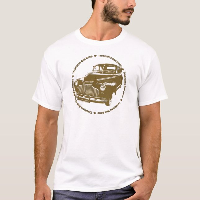 Traditionell hot rod 1941 för Chevy Coupe T-shirt (Framsida)