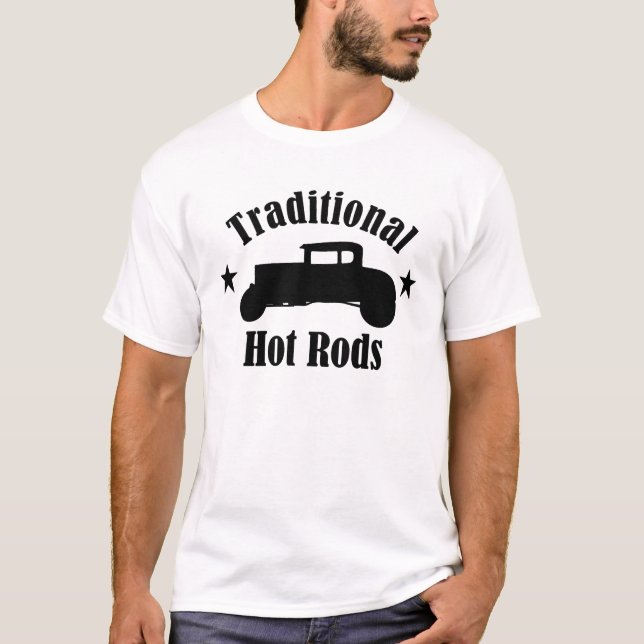 Traditionell Hot rod modell A-kuvert T Shirt (Framsida)
