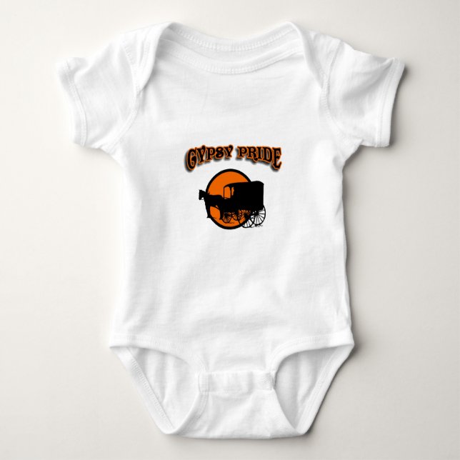 Traditionell husvagn för zigensk pride t-shirt (Framsida)