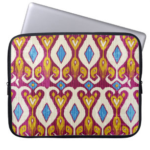 Traditionell ikat-väv sömlös mönster laptop fodral
