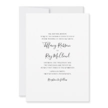 Traditionell inbjudan till bröllop med enkel Elega