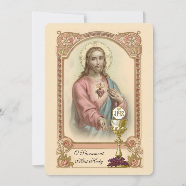 Traditionell inbjudan till kommunal katolsk Vintag (Framsida)