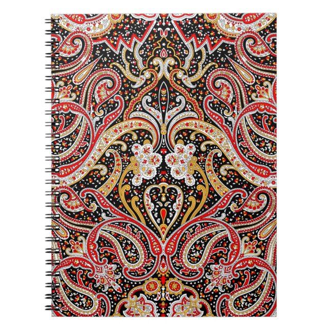 traditionell indian paisley mönster anteckningsbok (Framsidan)