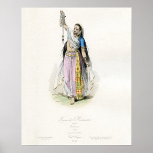 Traditionell indisk kvinnlig dräkt poster