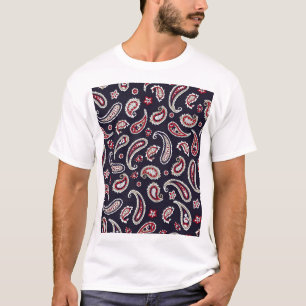 Traditionell indisk paisley, marinen mönster. t shirt