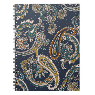 Traditionell indisk Paisley mönster på bakgrunden Anteckningsbok