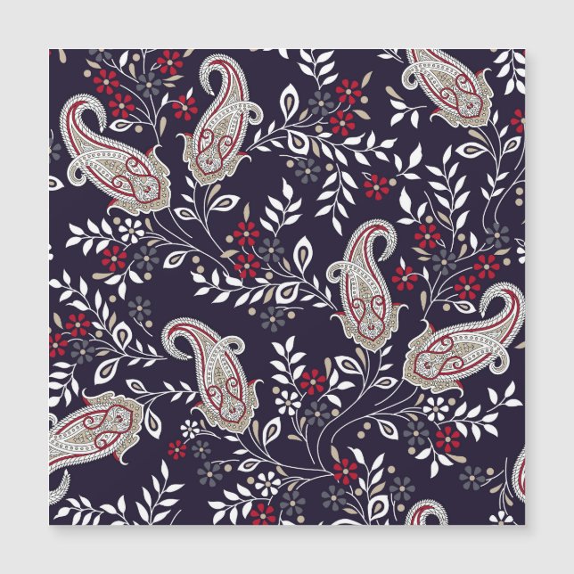 Traditionell indisk paisley, sömlös mönster. (Framsida)