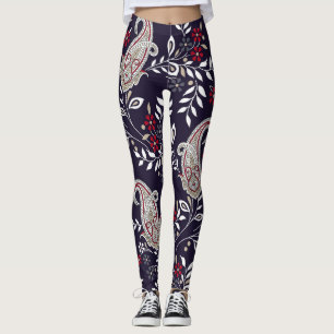 Traditionell indisk paisley, sömlös mönster. leggings