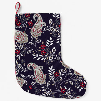 Traditionell indisk paisley, sömlös mönster. liten julstrumpa