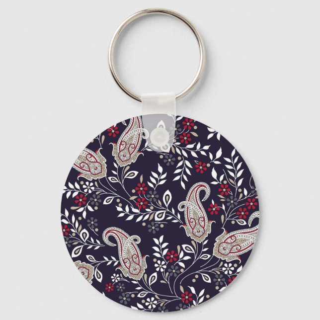 Traditionell indisk paisley, sömlös mönster. nyckelring (Framsida)