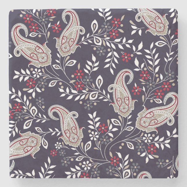 Traditionell indisk paisley, sömlös mönster. stenunderlägg (Framsidan)