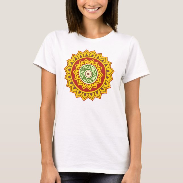 Traditionell indisk stil Mandana T Shirt (Framsida)