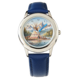 Traditionell infödd indisk teepeeterisk naturveten armbandsur
