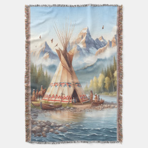 Traditionell infödd indisk teepeeterisk naturveten filt