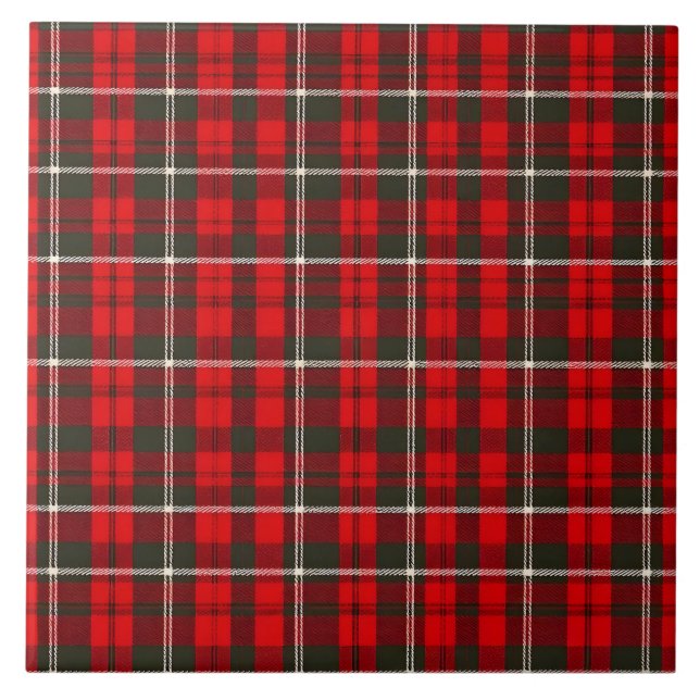 Traditionell insamling av Tartan Play Red Kakelplatta (Framsidan)