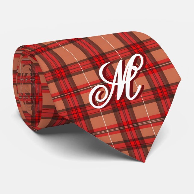 Traditionell insamling av Tartan-Trendig, rödfärga Slips (Rullad)