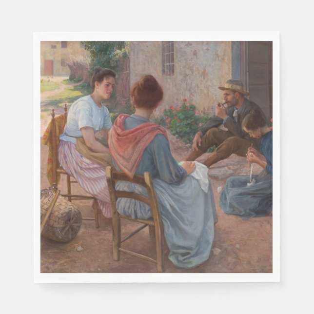 Traditionell italiensk familj (Vintage Italien) Pappersservett (Framsidan)