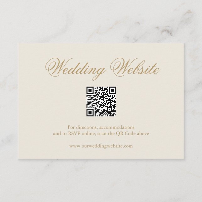 Traditionell ivoriansk formell QR-kod Elegant bröl Tilläggskort (Framsida)