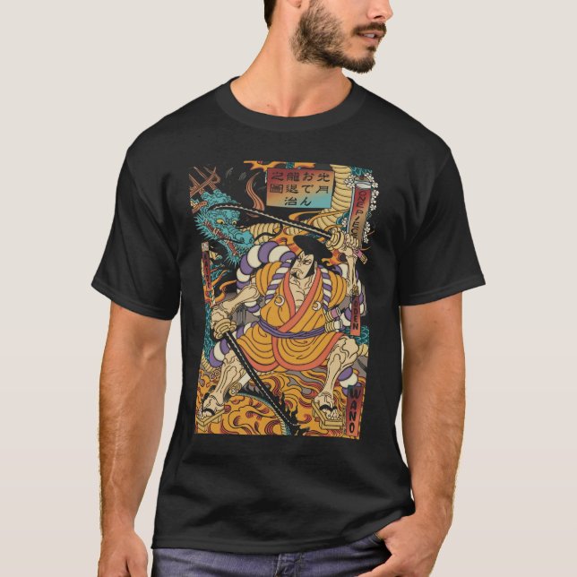 Traditionell japansk ANIME MANGA TECKNAD MEME GIFT T Shirt (Framsida)